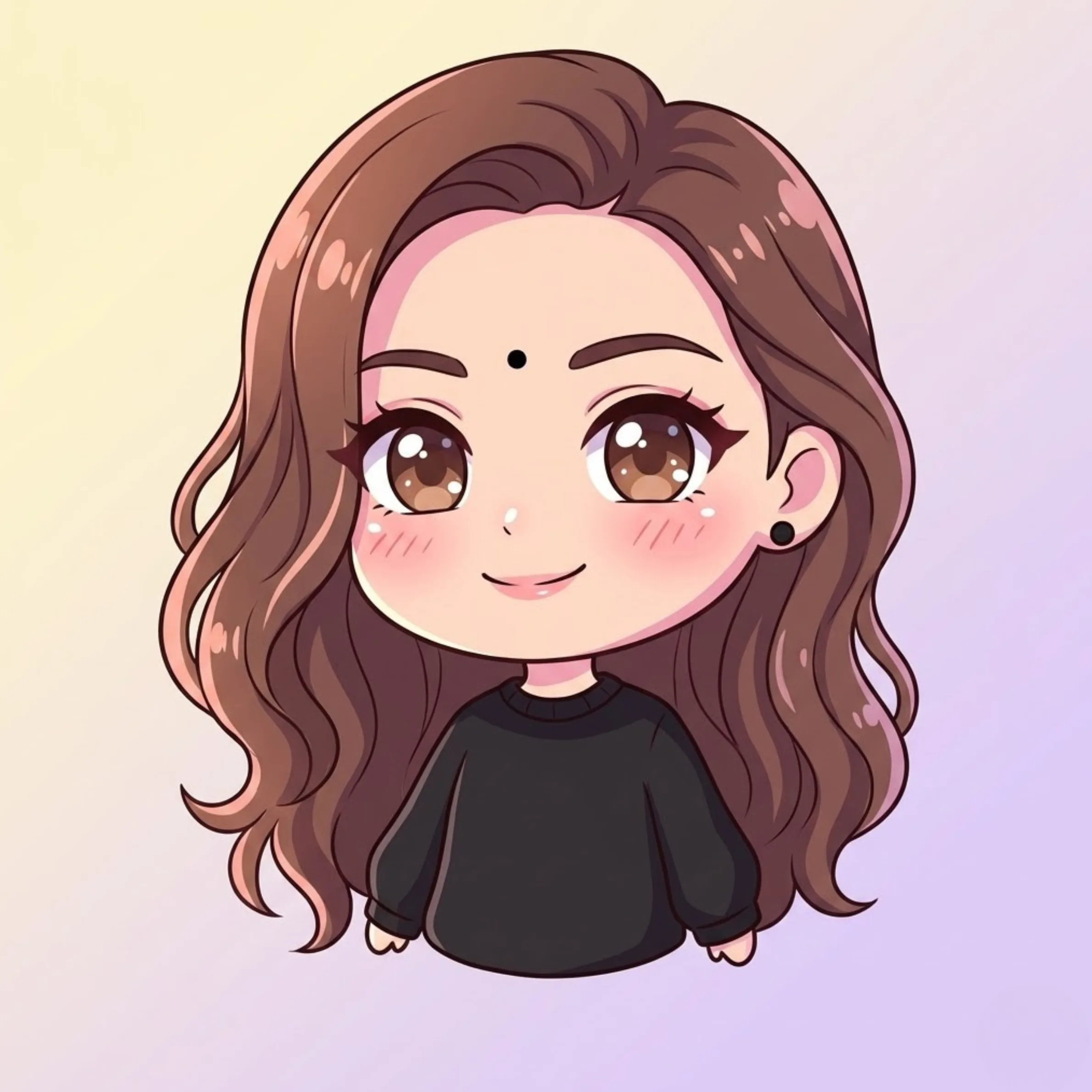 Pastel Anime Chibi AI prompt example